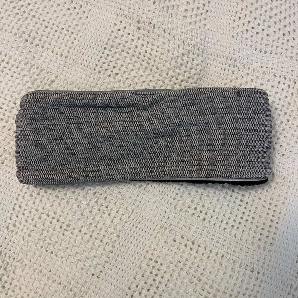 Lululemon Fleece Lined Headband Ear Warmer‎ Grey Black Reflective One Size O/S